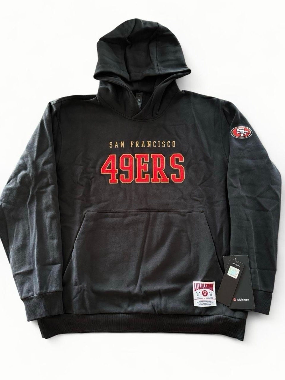 Lululemon x NFL San Francisco 49ers Steady State Hoodie Men’s L Black NWT